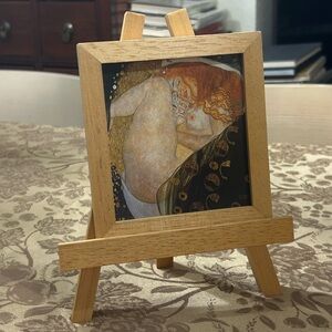 Klimt “Danaë” Inspired Mini Framed Art | Tabletop Decor